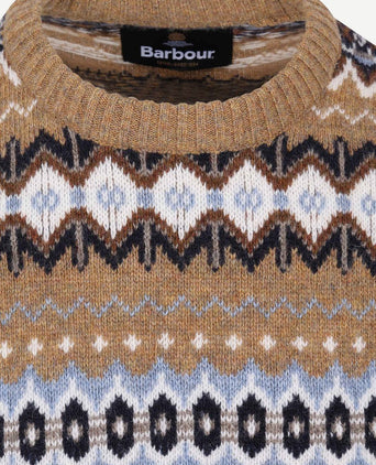 Fairisle trui wol camel