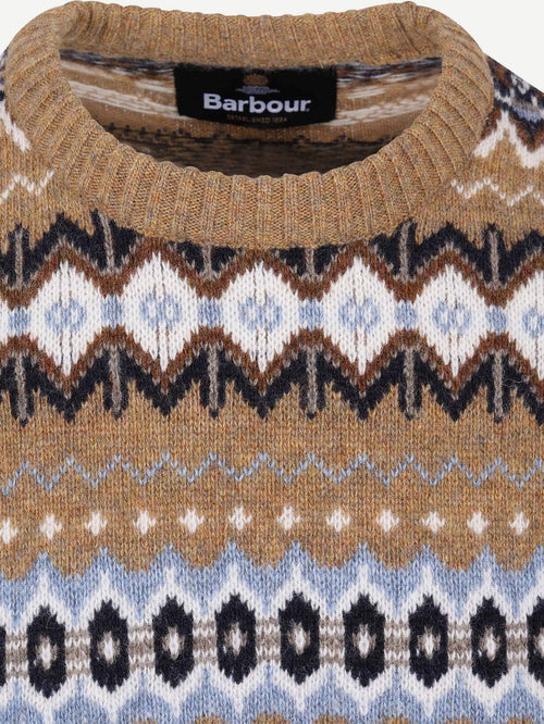 Fairisle trui wol camel