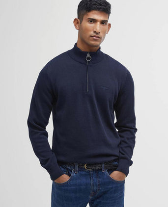 halve rits trui donkerblauw