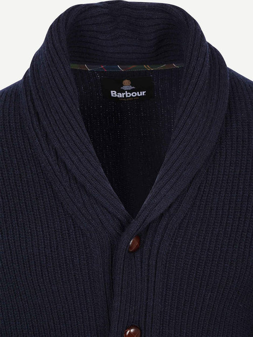 Vest shawl hartland donkerblauw