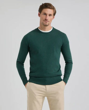 Trui merino blend donkergroen