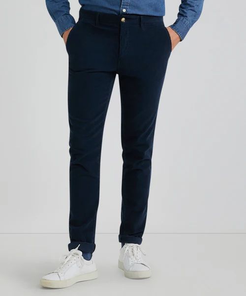 Chino corduroy donkerblauw