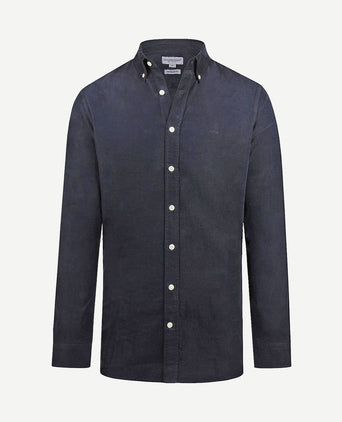 Overhemd corduroy donkerblauw