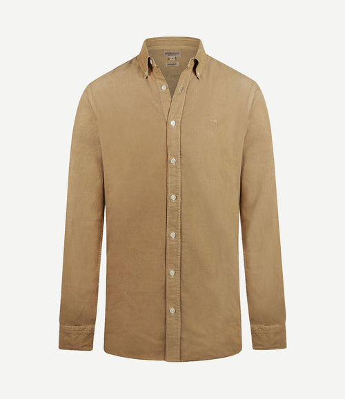 Overhemd corduroy beige