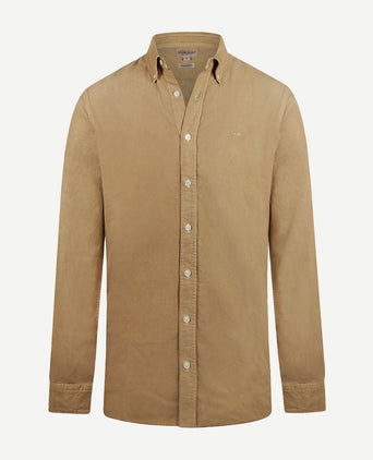 Overhemd corduroy beige