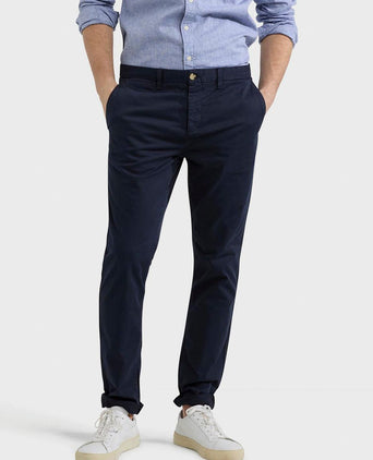 Chino garment dye donkerblauw