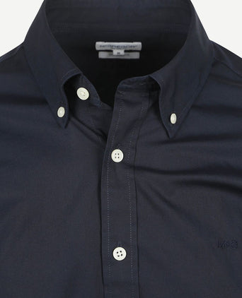 Overhemd poplin donkerblauw