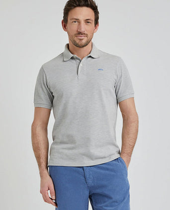 Piqué polo grijs