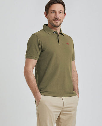 Piqué polo olijfgroen