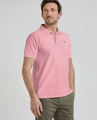 Piqué polo roze
