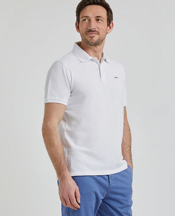 Piqué polo wit