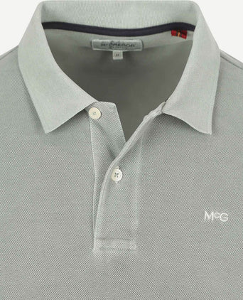 Piqué polo grijs groen