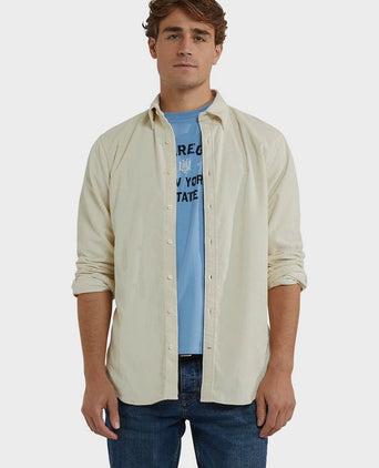 Overhemd corduroy ecru