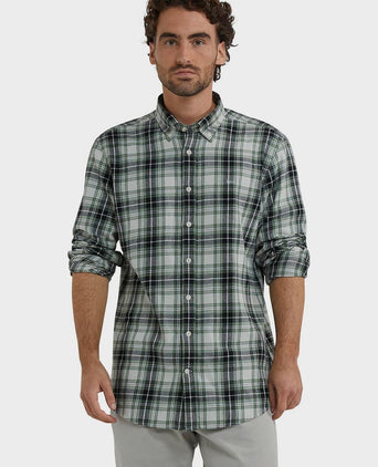 Overhemd flanel ruiten groen