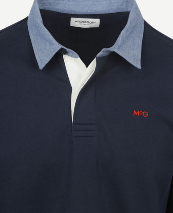 Rugbyshirt donkerblauw