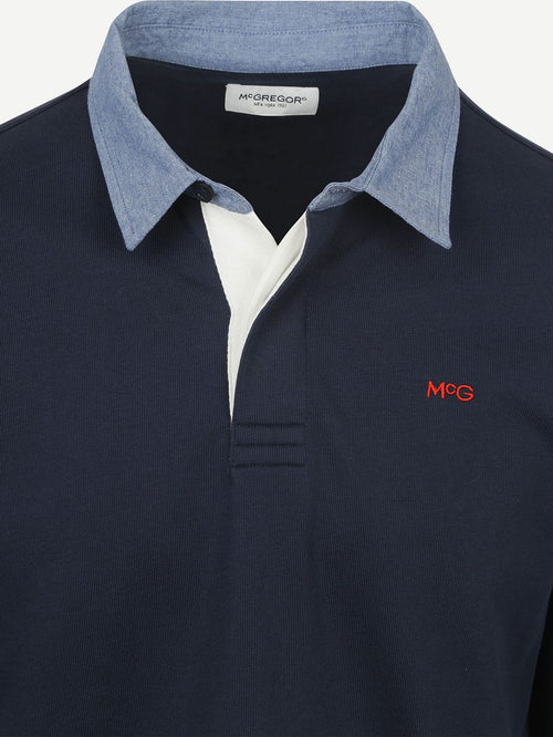 Rugbyshirt donkerblauw