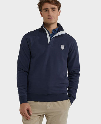 McGregor halve rits sweater donkerblauw | Regular-fit