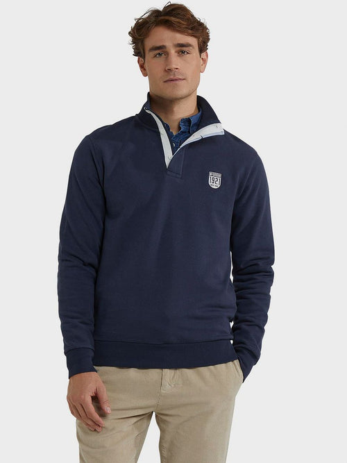McGregor halve rits sweater donkerblauw | Regular-fit