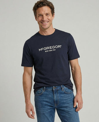 Essential t-shirt logo donkerblauw