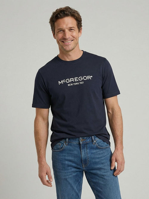 Essential t-shirt logo donkerblauw