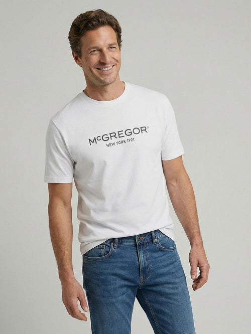 Essential t-shirt logo wit