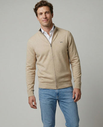 Vest cotton cashmere sand