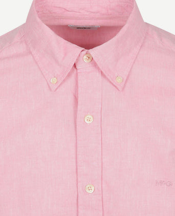 Overhemd cotton linen roze