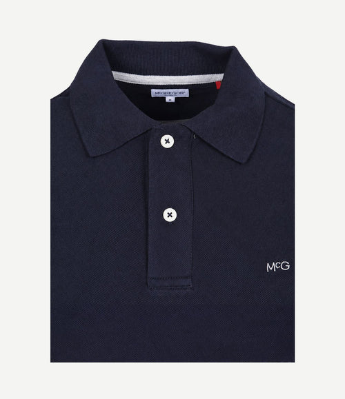 Longsleeve classic poloshirt donkerblauw