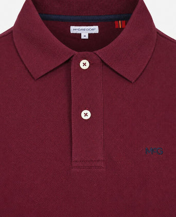 Longsleeve classic poloshirt burgundy