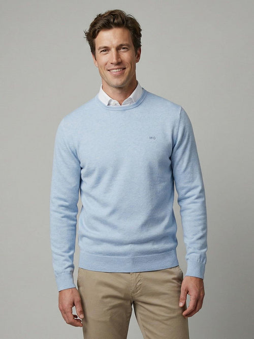 Trui cotton cashmere powder blauw