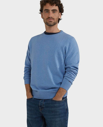 Trui merino blend ice blauw