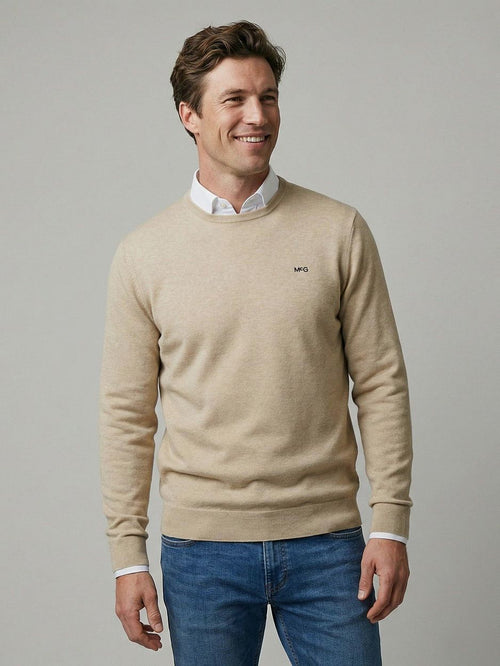 Trui cotton cashmere sand