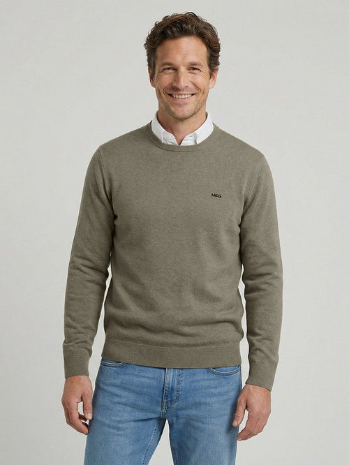 Trui cotton cashmere olivine