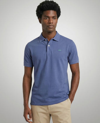 Piqué polo indigo