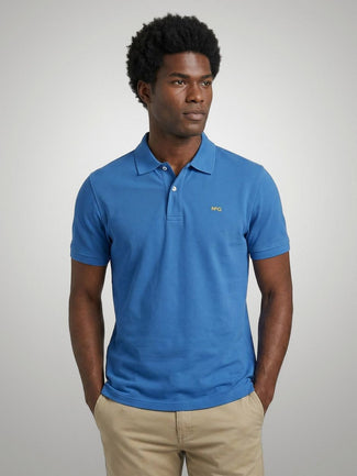 Piqué polo kobalt blauw Piqué polo kobalt blauw