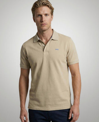 Piqué polo sand