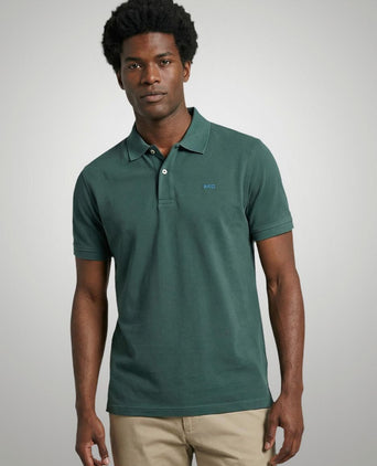 Piqué polo donkergroen