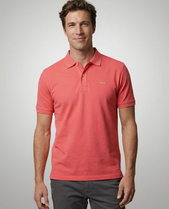 Piqué polo coral