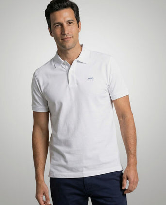 Piqué polo wit
