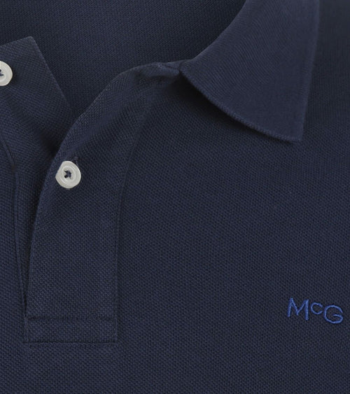 Long sleeve poloshirt donkerblauw