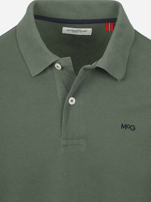McGregor long sleeve poloshirt sage groen | Regular-fit