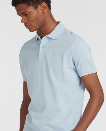 Basic pique polo lichtblauw