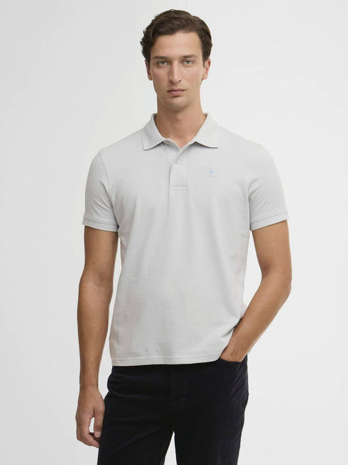 Pique polo haze blauw