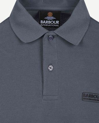 International longsleeve piqué poloshirt washed charcoal