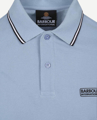 International piqué poloshirt evan tipped blauw