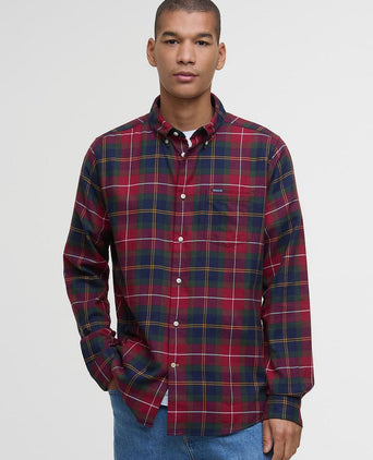 Barbour fortrose overhemd tartan rood