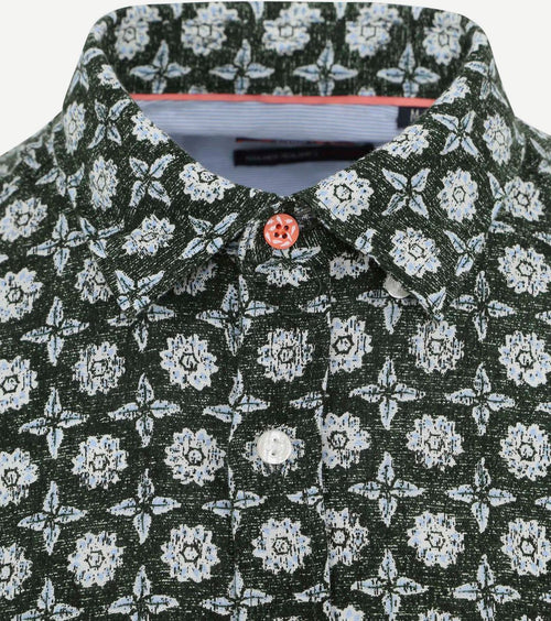 Overhemd huntly groen multicolour blauw