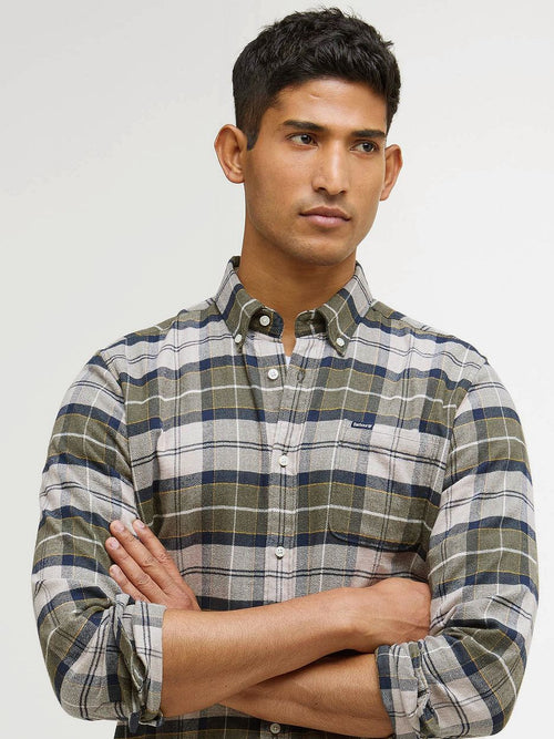 Kyeloch overhemd ruit olive