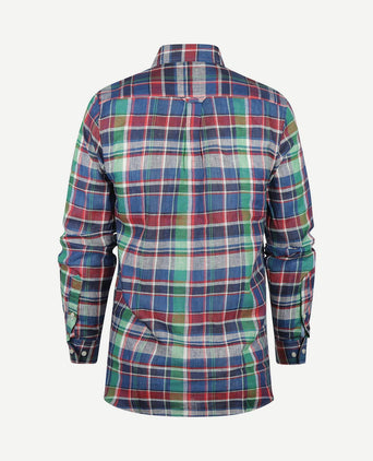 Overhemd linnen ruit multicolour