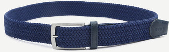 Suitable geweven riem donkerblauw